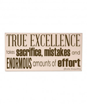 This Cream & Brown 'True Excellence Wall 'Art by Vinyl Crafts is ...
