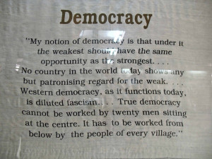 gandhi quote on democracy