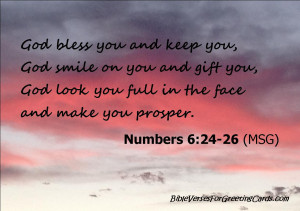 My Favourite Bible Verse For A Greeting Card - Numbers 6:242-26