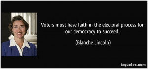 Voters must have faith in the electoral process for our democracy to ...
