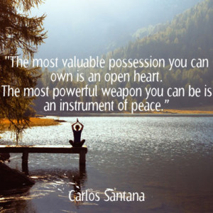 Carlos Santana Quote on love and peace