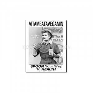 Love Lucy Vitameatavegamin TV Retro Vintage Tin Sign - 12.75x16