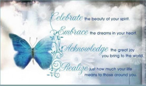 celebrate the beauty of your spirit