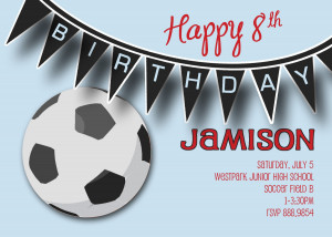 Soccer Birthday Invitation Sayings