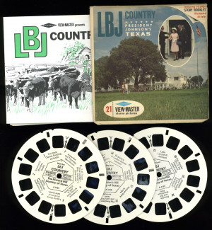 ... COUNTRY 3 Reel View-Master Set w Booklet Lyndon B Johnson Texas Texana
