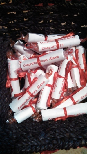 ... for my daughter Alexa's 8th grade graduation party. Cute party favors