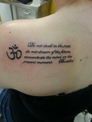 Ohm symbol with a amazing quote from Buddha
