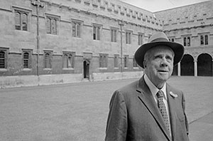 Author Robert Frost visiting Oxford, England in 1957