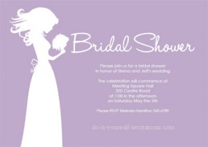 Download and print the lilac bridal shower invitations