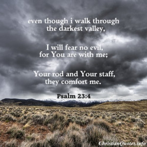 Psalm 23:4 Bible Verse - Darkest Valley - cloudy sky