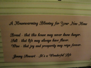 ... the home blessing from it s a wonderful life on a card she loved it