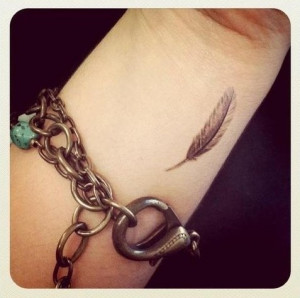 small feather tattoo Creative and Fashionable Small Tattoos for Women