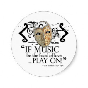 Twelfth Night Music Quote Stickers