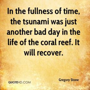 Gregory Stone - In the fullness of time, the tsunami was just another ...