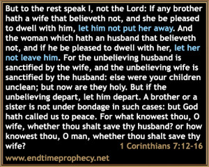 corinthians 7 12 16 Biblical Marriage / Divorce / Adultery Graphic ...
