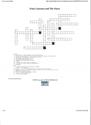File Name : friar_laurence_and_the_nurse_crossword_1.JPG Resolution ...