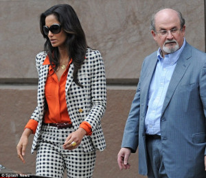 ... Salman Rushdie leave Christopher Hitchens' memorial service in New