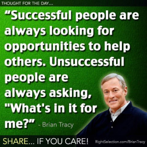 From success/motivational speaker, Brian Tracy.