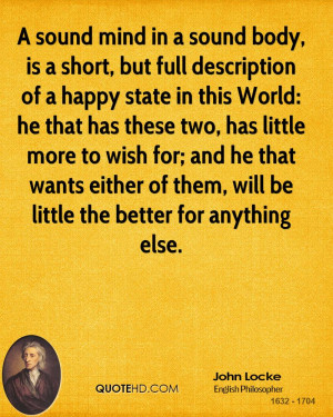 sound mind in a sound body, is a short, but full description of a ...