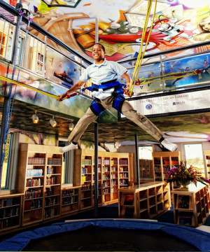 The Bungee Trampoline In Library At Ron Clark Academy picture