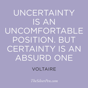 The Value of Uncertainty | The Silver Pen