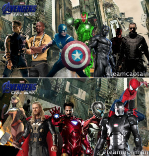 Marvel Civil War Teams