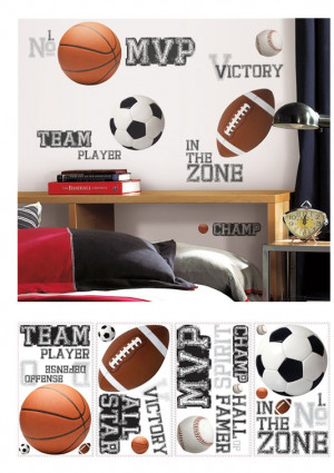 All Star Sports Sayings Wall Decals - Wall Sticker Outlet