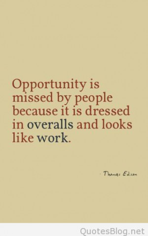 Quote about opportunity