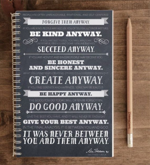 2014-2015 12-month Academic Planner – Anyway Quote (with back pocket ...