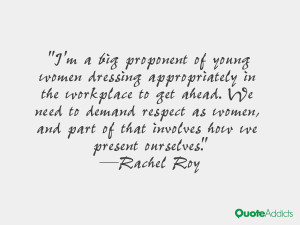 big proponent of young women dressing appropriately in the ...