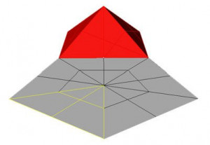Red Triangular Based Pyramid