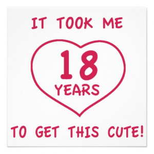Funny 18th Birthday Gifts (Heart) Personalized Invitations from Zazzle ...