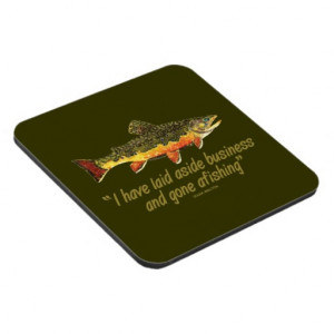 Izaak Walton Fishing Quote Coasters
