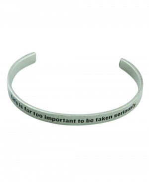 Inspirational Jewelry: Oscar Wilde Life Quote Cuff Bracelet Ma: