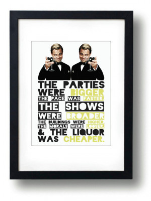 Movie Quote 'The Great Gatsby' Digital Print - Lime
