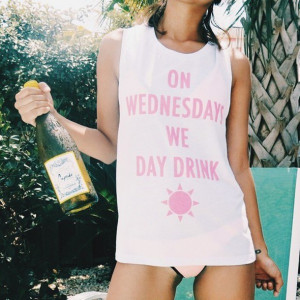 wine sun funny tunic tank top sleeveless summer outfits bathing suit ...