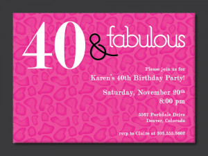 printable 40th birthday invitations