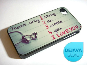 Love You Quote Ring iPhone 5S 5 4S 4 Samsung Galaxy Note 3 S4 S3 ...