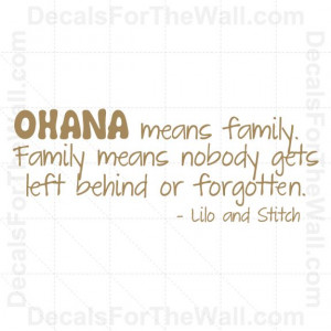 ... Ohana Family Disney Wall Decal Vinyl Sticker Quote Saying B85 | eBay