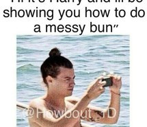beauty, funny, harry styles, messy bun, one direction, youtubers ...