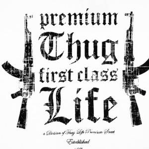 ... Männer » Oberbekleidung » Thug Life Ak Premium Thug T-Shirt White
