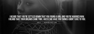 Adele Someone Like You Quote Facebook Cover