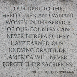 Harry Truman Quote WWII Memorial