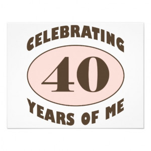 Funny 40th Birthday Gifts Custom Announcements at Zazzle.ca
