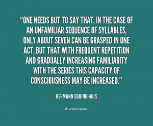 Hermann Ebbinghaus Quotes