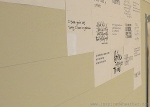 Quote wall by Inspire Me Heather
