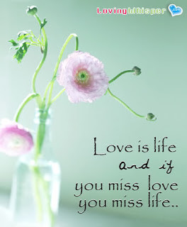 Love Is Life and If You Miss Love You Miss Life ~ Being In Love Quote