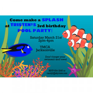 ... image disney finding nemo birthday party invitations adorable birthday