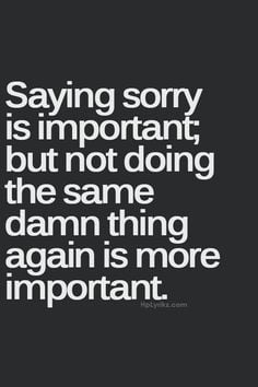 Saying Sorry