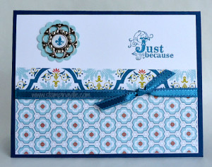 Just Because card featuring Vintage Verses stamp set , Sycamore Street ...